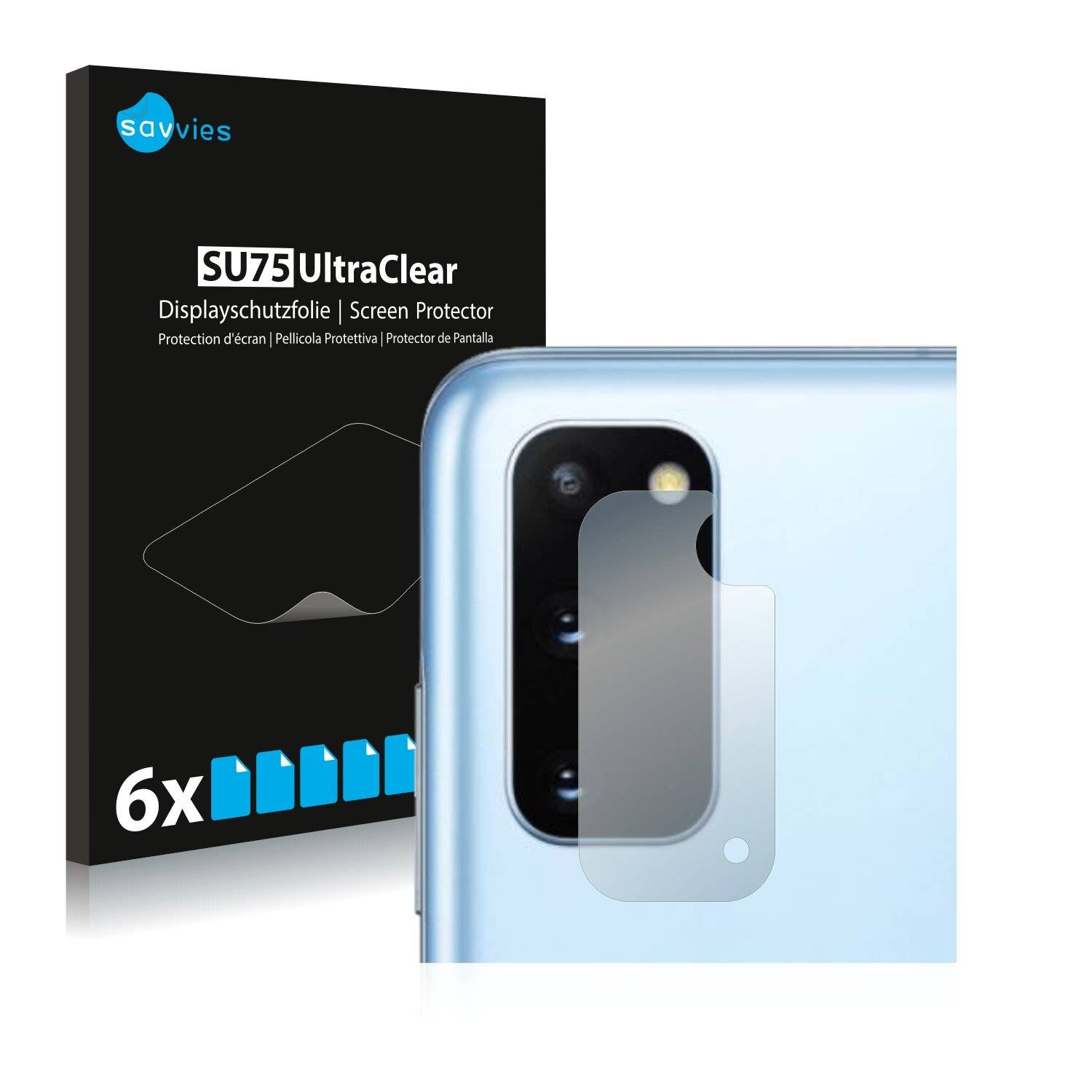 6x Savvies SU75 Displayschutzfolie für Samsung Galaxy S20 5G (NUR