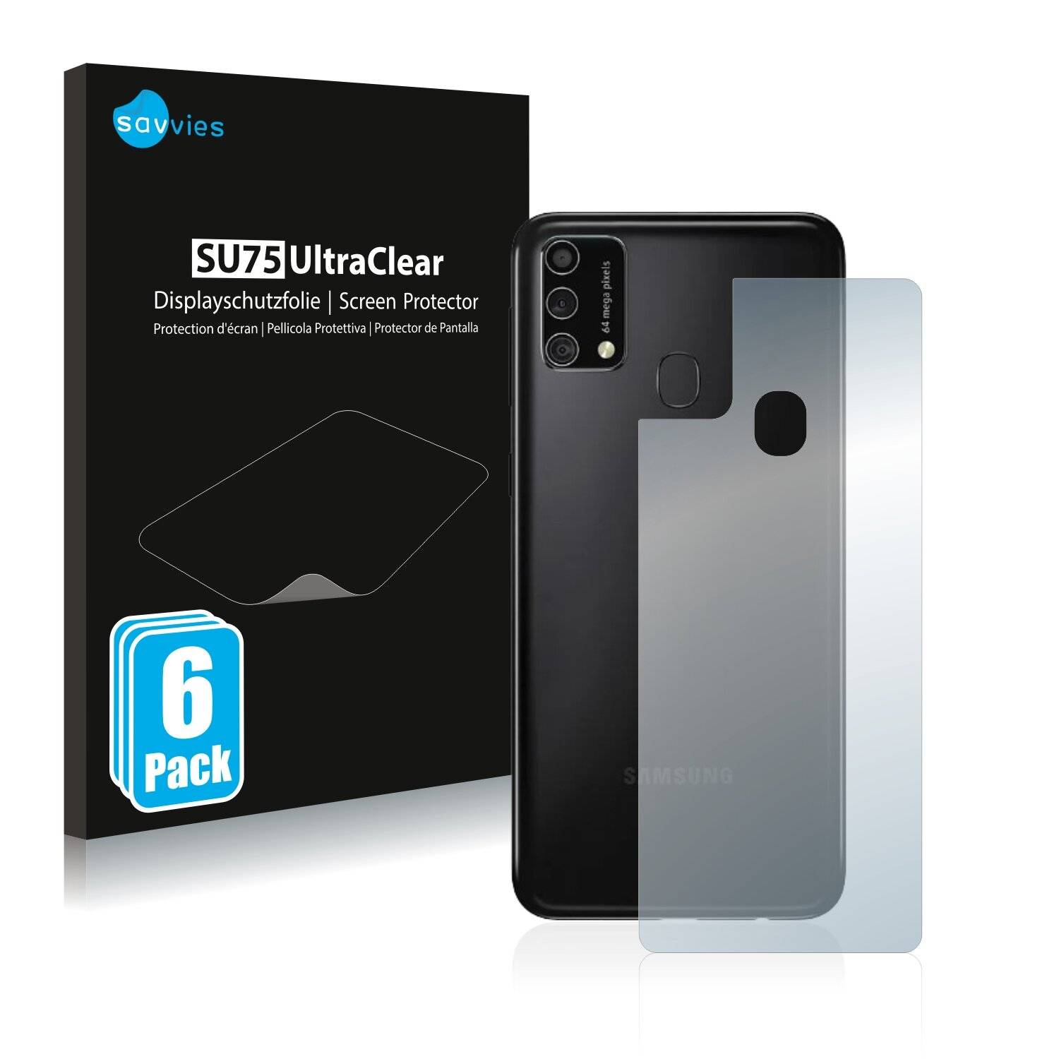 6x Savvies SU75 Displayschutzfolie für Samsung Galaxy M21s