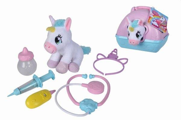 Simba 105542140 - Doktorkoffer mit Plüsch Einhorn, 20cm