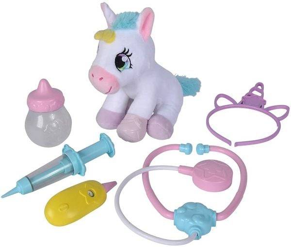 Simba 105542140 - Doktorkoffer mit Plüsch Einhorn, 20cm