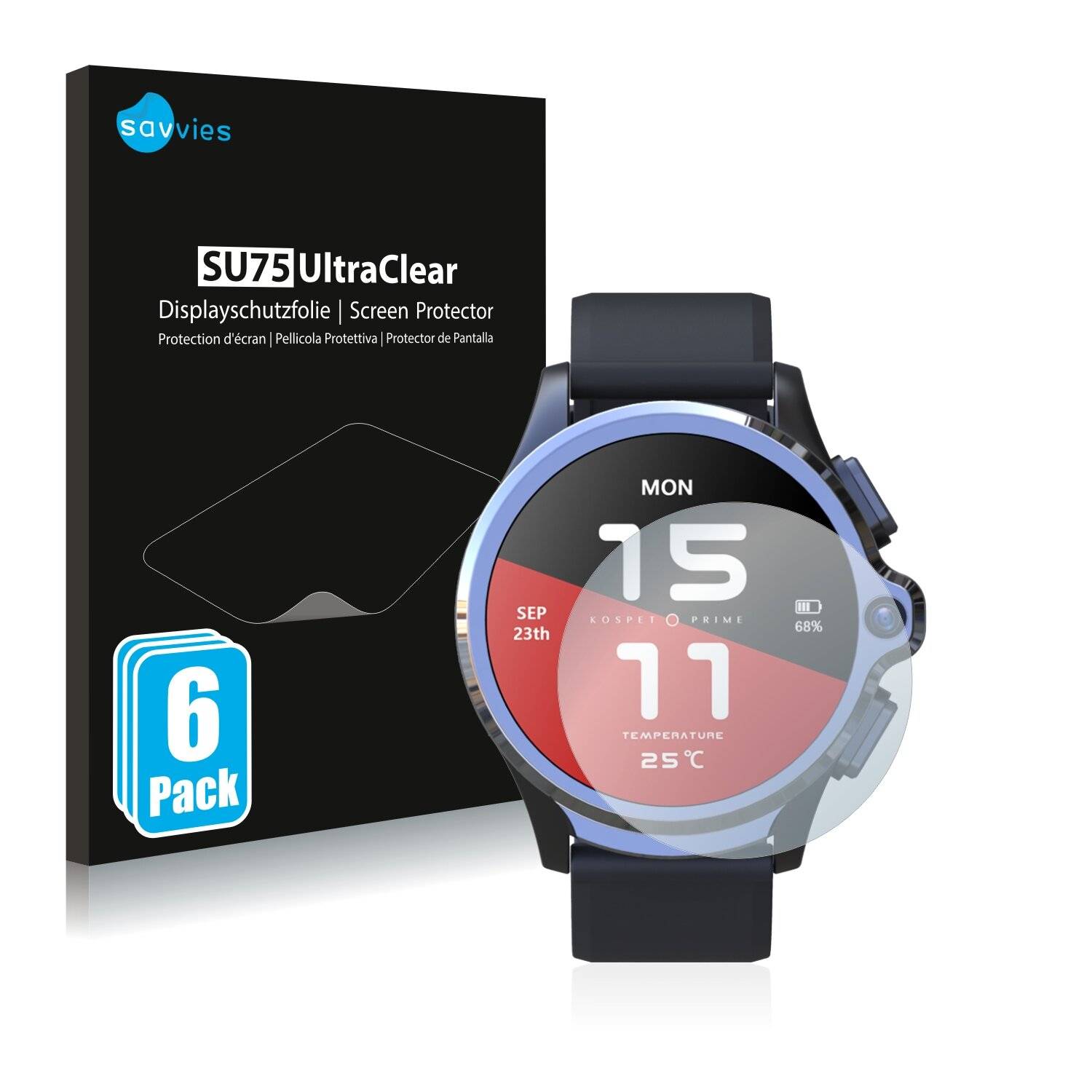 6x Savvies SU75 Displayschutzfolie für Kospet