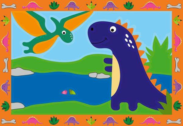 Ravensburger Malen nach Zahlen 28694 - Land der Dinosaurier - Kinder 5-7 Jahren