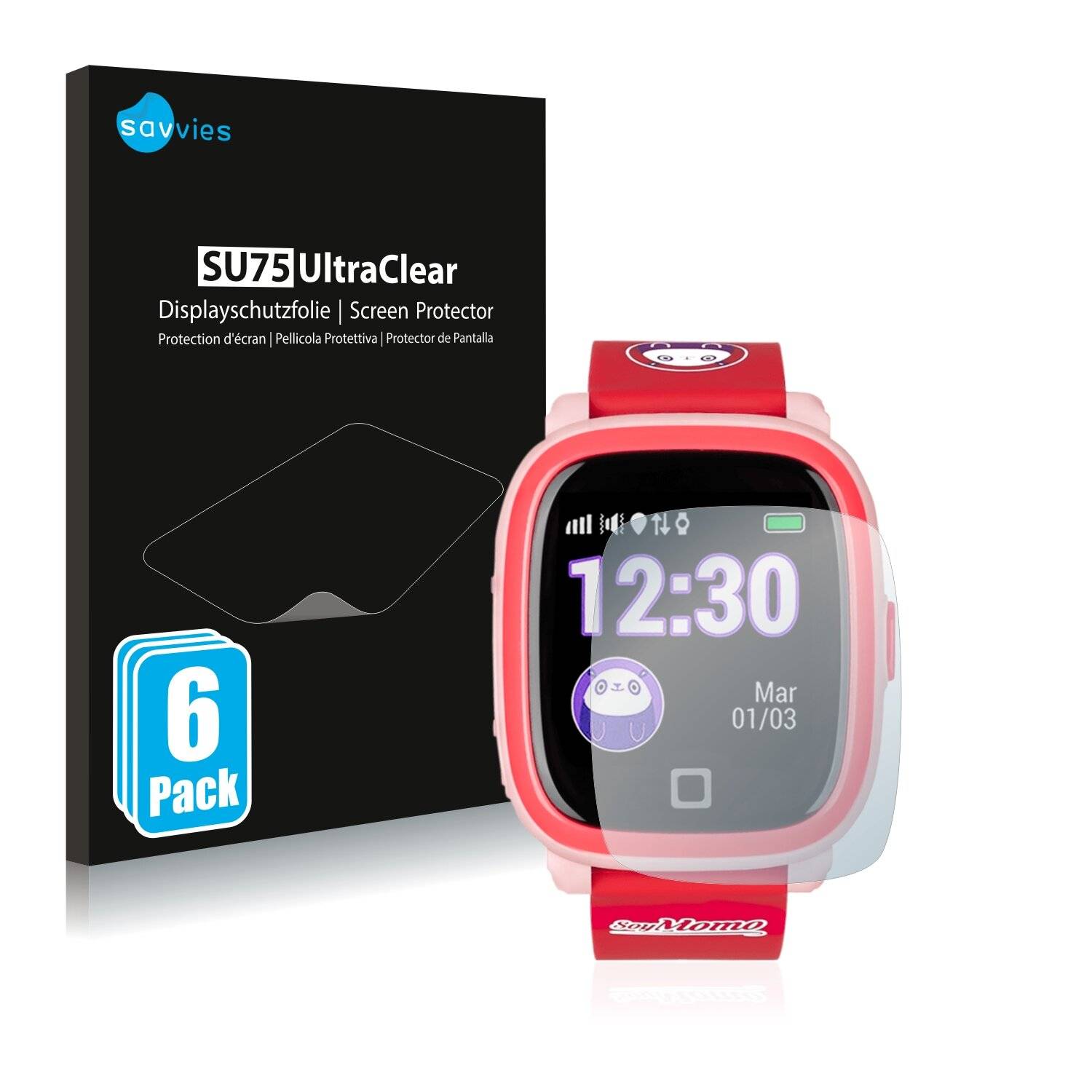 6x Savvies SU75 Displayschutzfolie für SoyMomo