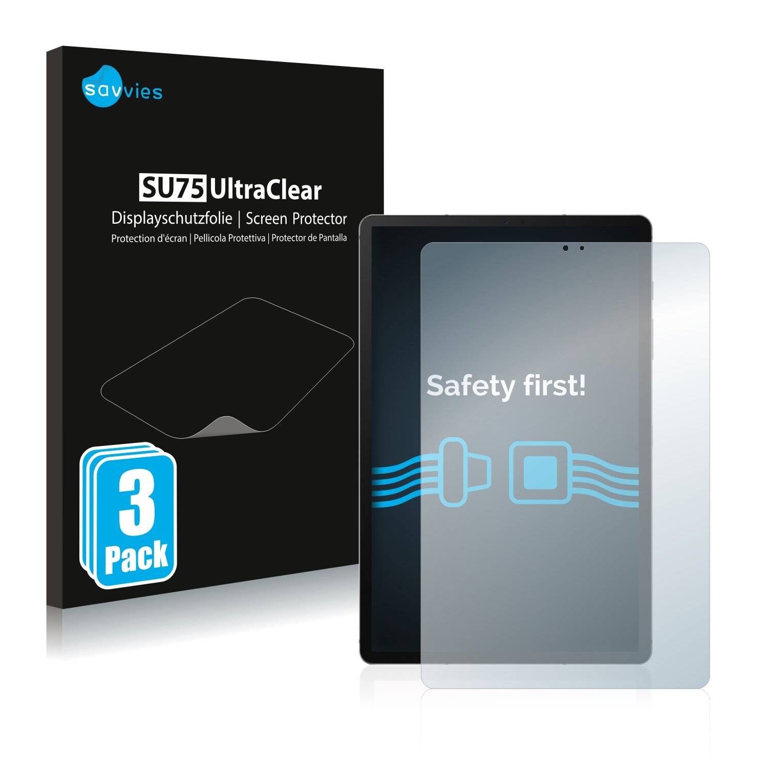 3x Savvies SU75 Displayschutzfolie für Samsung Galaxy Tab S6