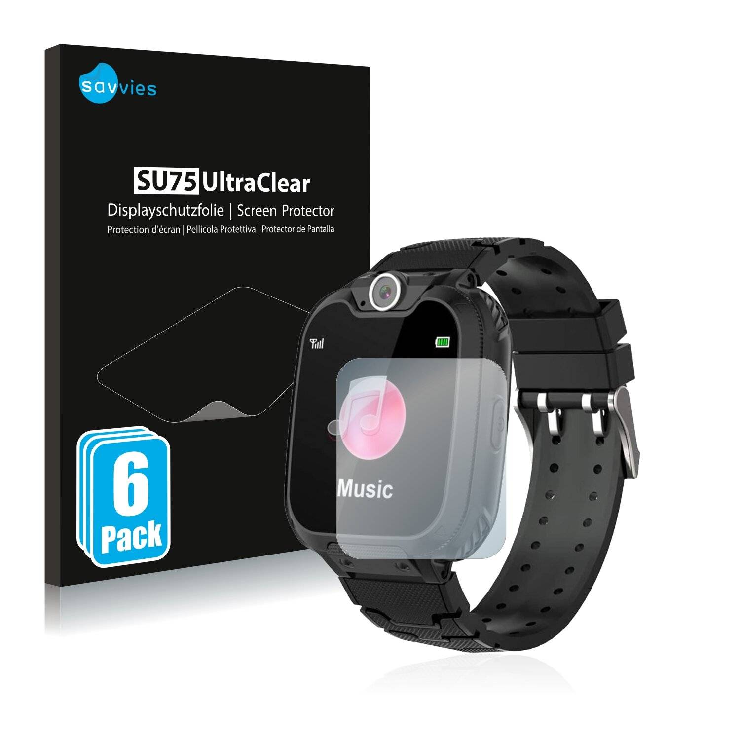 6x Savvies SU75 Displayschutzfolie für MeritSoar Tech