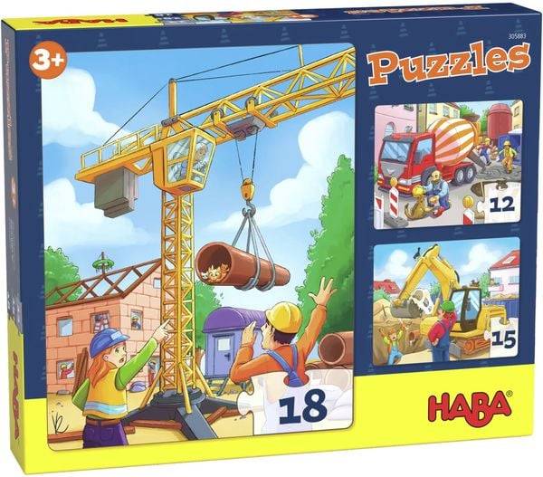 HABA - Puzzles Baustellenfahrzeuge