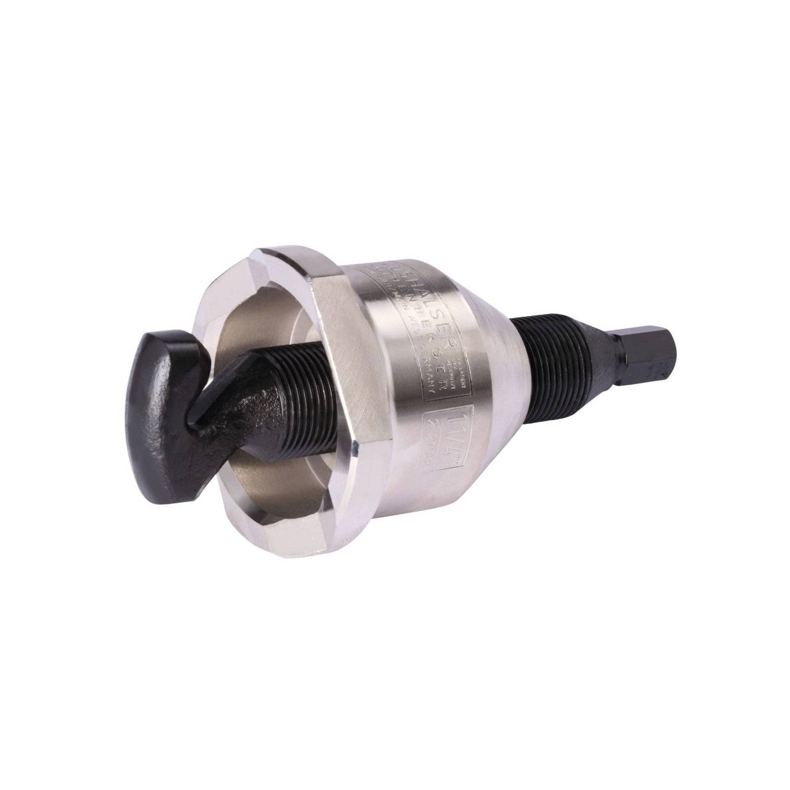 Herausnehmer für Lager mit umkehrbaren Backen und innenliegender Lagerung. Das Werkzeug verfügt über einen metallischen zylindrischen Körper mit einer zentralen Schraube und verstellbaren Backen zum Herausziehen von Lagern.