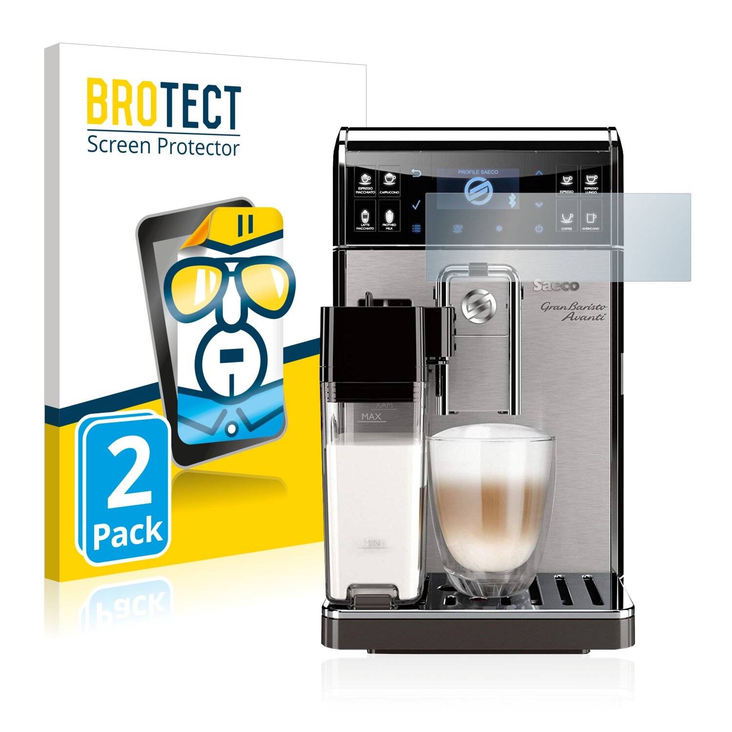 2x BROTECT HD-Clear Displayschutzfolie für Philips Saeco GranBaristo Avanti
