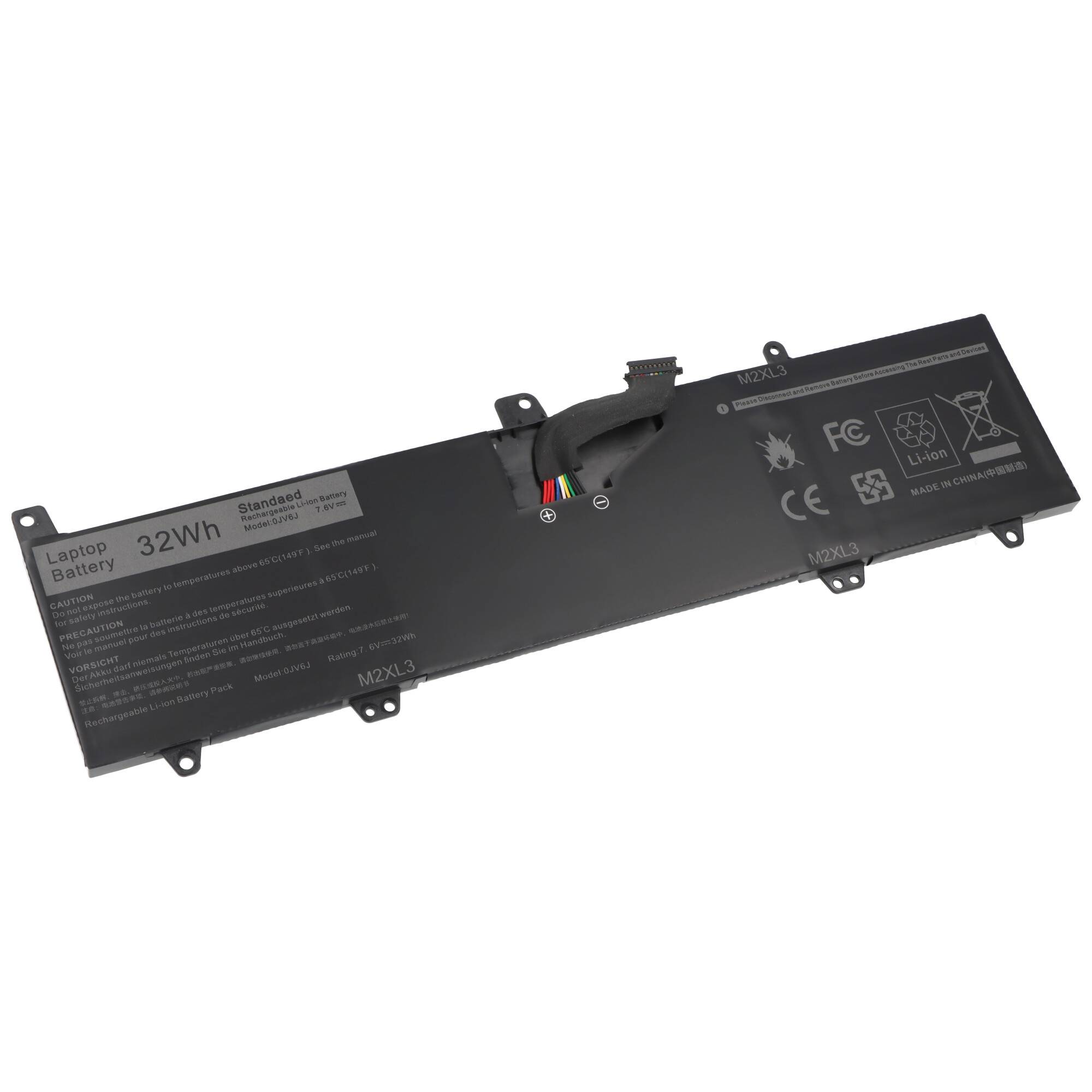 Akku passend für Dell Inspirion 11 3000 series, Li-Polymer, 7,6V, 4200mAh, 32Wh, schwarz