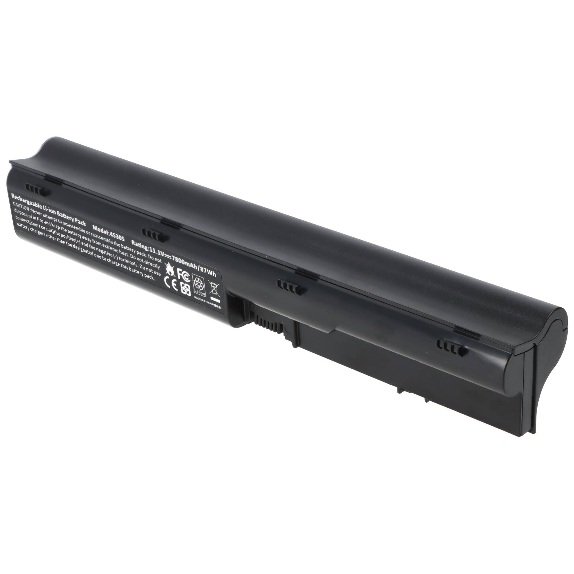 Akku passend für HP ProBook 4330s, 4530s, Li-ion, 11,1V, 7800mAh, 86,6Wh, schwarz