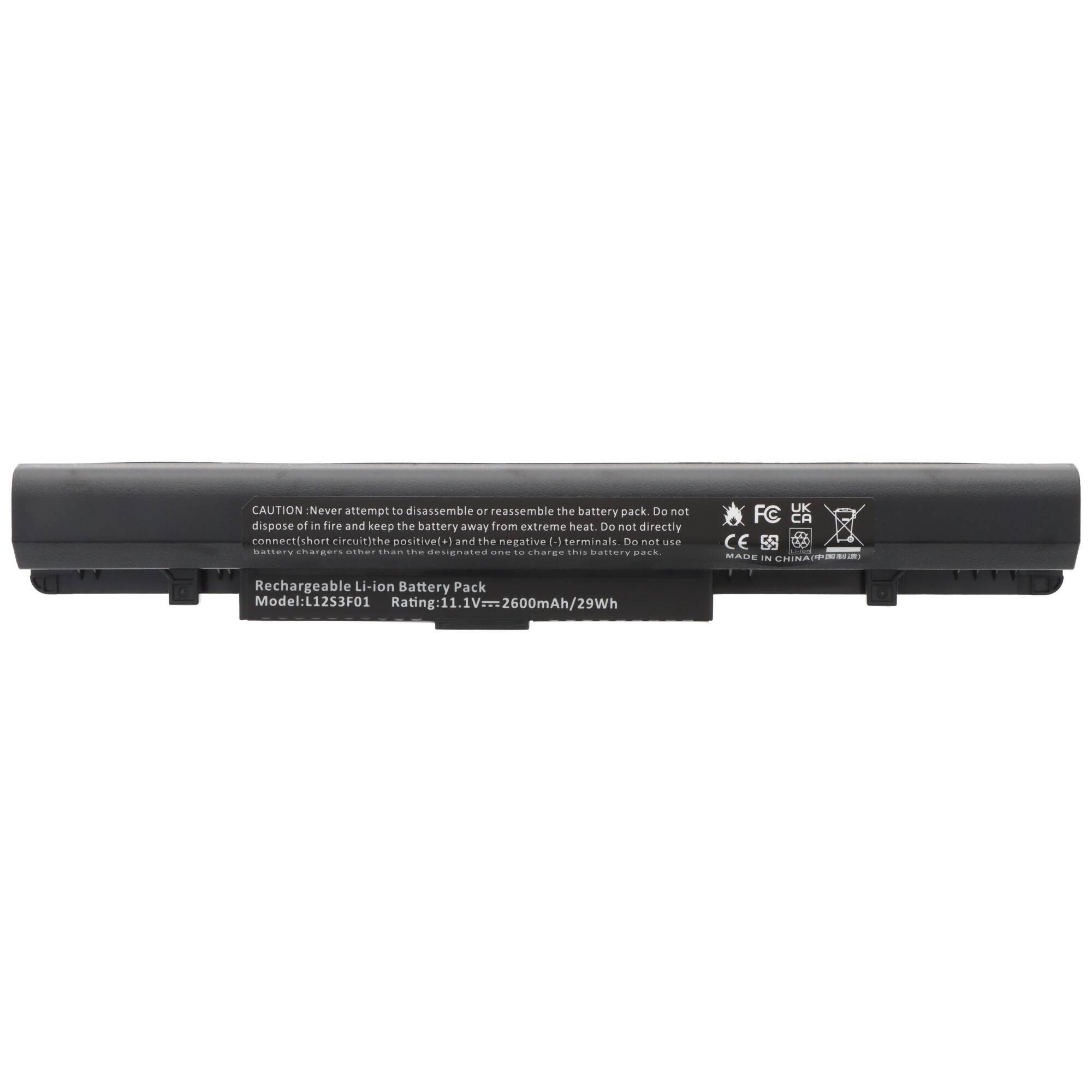 Akku passend für Lenovo IdeaPad S210 , Li-ion, 11,1V, 2600mAh, 28,9Wh, schwarz