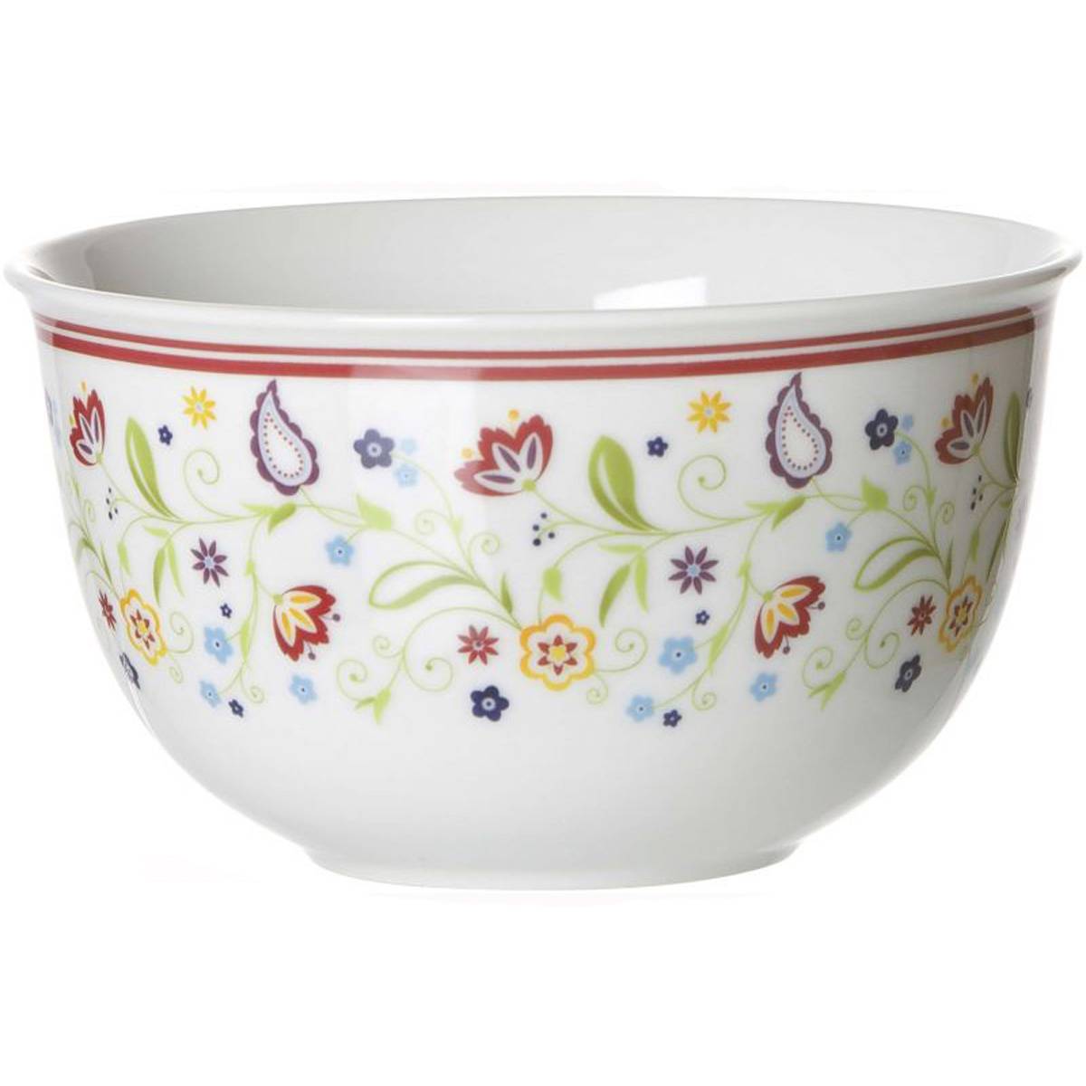 Müslischale 'Shanti Doppio', Ø 14cm, Porzellan, weiß mit Paisley-Muster (1 Stück)