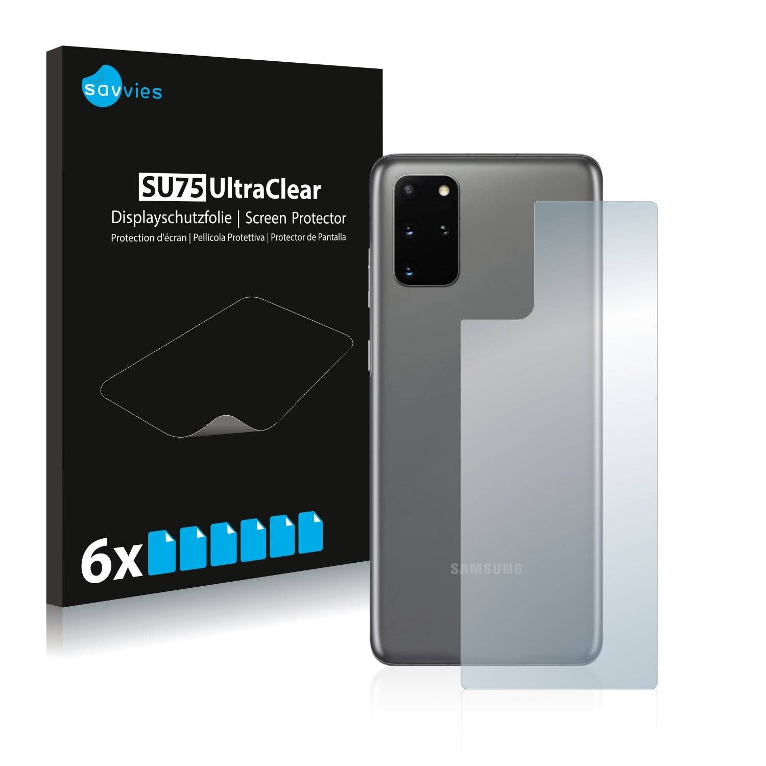 6x Savvies SU75 Displayschutzfolie für Samsung Galaxy S20 Plus 5G