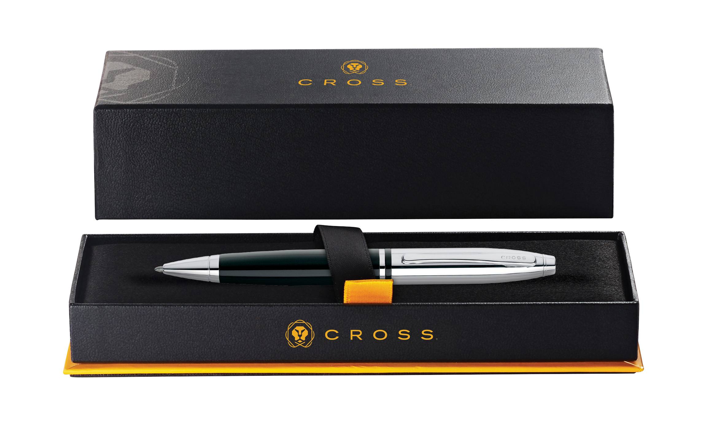 Kugelschreiber Calais Schwarzlack und Chrom in Geschenkbox