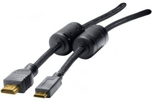 Mini HDMI Kabel, High Speed HDMI, vergoldet, HDMI St. A / HDMI Mini St. C, 2,0 m