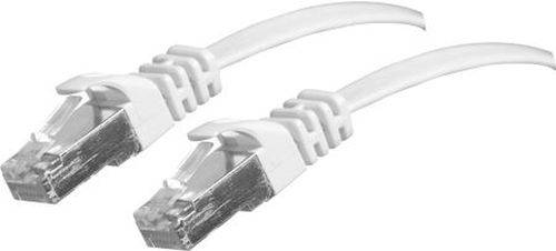 Flachband Patchkabel Cat. 6, U/FTP, mit Rastnasenschutz, weiß, 2,0 m