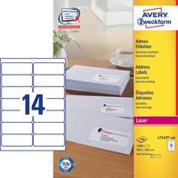 AVERY ZWECKFORM - Avery - Weiß - 99.1 x 38.1 mm 1400 Etikett(en) (100 Bogen x 14)