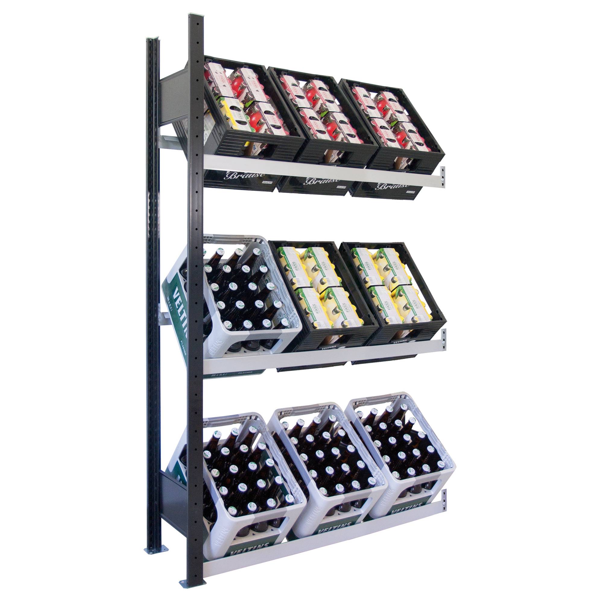 SCHULTE Anbau-Getränkekistenregal 37007-S 180x100x30cm