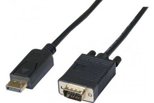 DisplayPort 1.1 auf VGA Adapterkabel, DisplayPort St. / VGA St., 2,0 m, schwarz