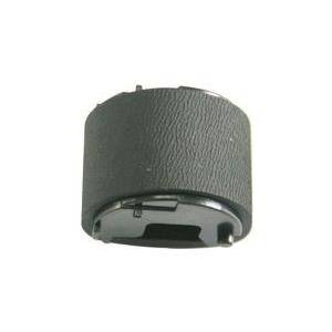 Eine schwarze Gummiwalze, die für die Verwendung in einem Faxgerät konzipiert ist und zum Fördern von Papier durch das Gerät verwendet wird.