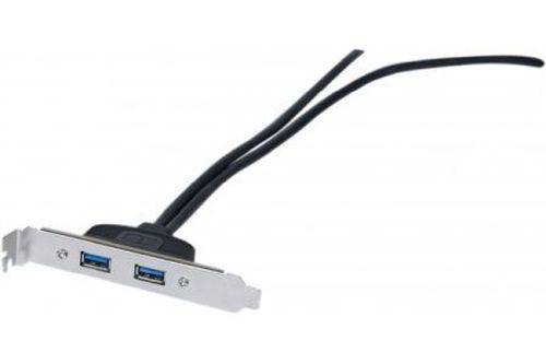 USB 3.0 Slot Adapter, 2x USB 3.0 Buchse Typ A, 0,25 m