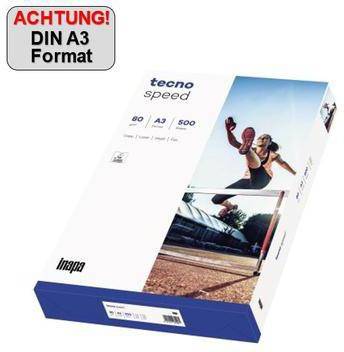 inapa tecno Kopierpapier Speed 2100011524 A3 80g 500 Bl./Pack.