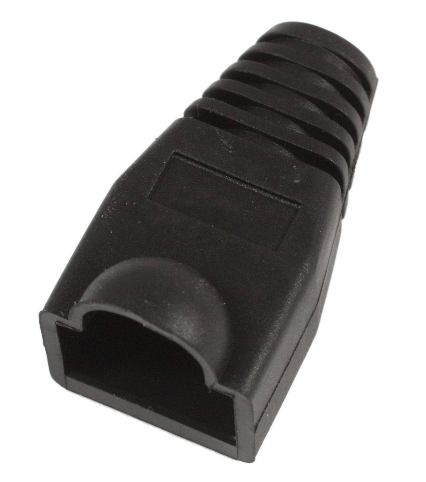 Stecker RJ45 Schwarz, 50StückKabelführung in 6,40mm