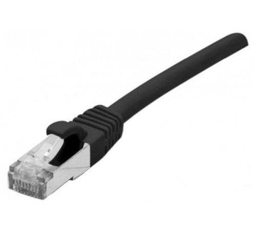 Patchkabel Cat. 6, F/UTP, halogenfrei, mit Rastnasenschutz, schwarz, 0,5 m