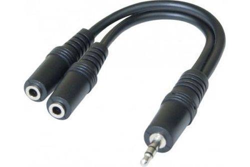 Klinkenadapterkabel, 3,5 mm Stereo Klinkenstecker / 2x 3,5 mm Stereo Klinkenbuchse, 0,15 m