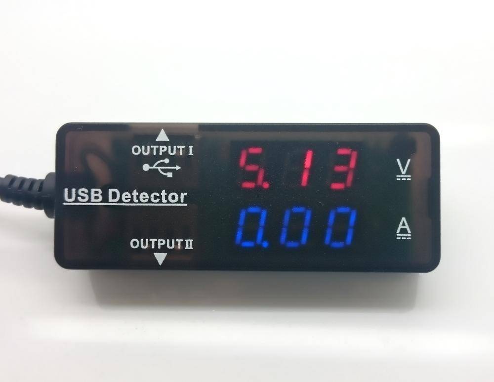 USB Ampere- / Voltmeter 2-fach