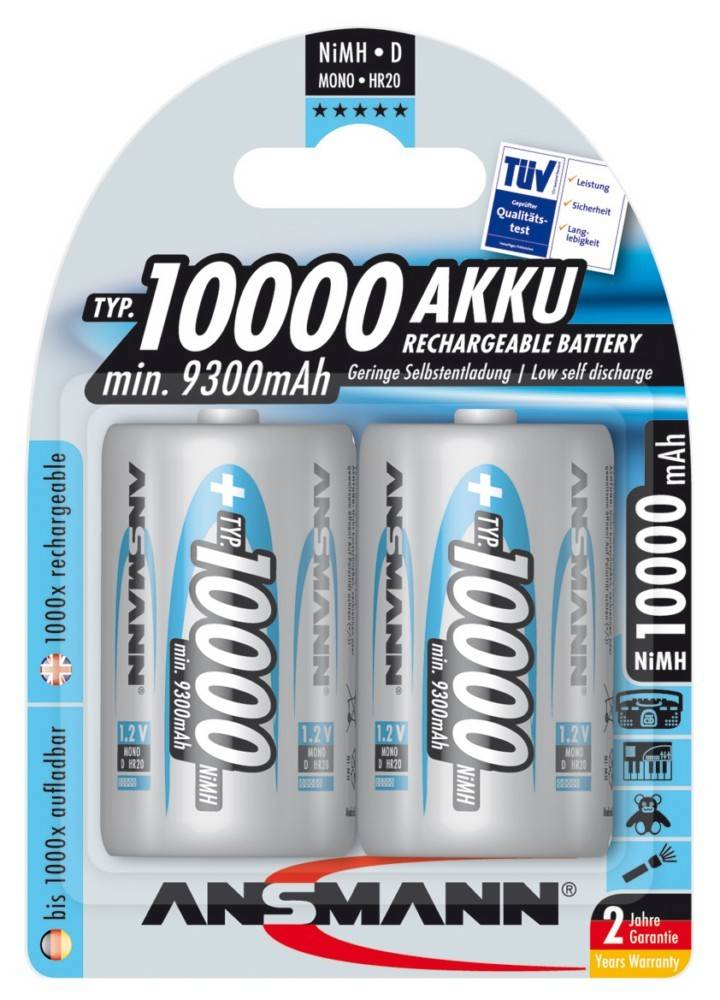 Hückmann Akku 1,2V Mono D Ni-MH Mono(VE2)