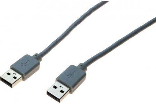 USB 2.0 High Speed Kabel, USB St. A/ USB St. A, anthrazit, 2,0 m