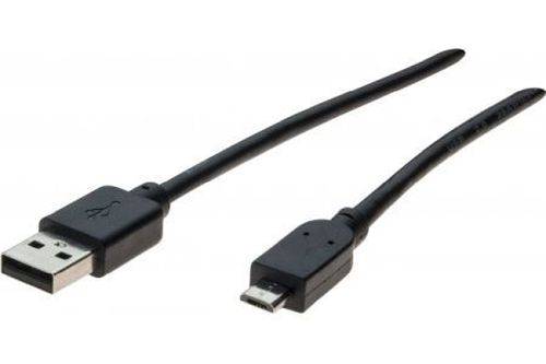Micro USB 2.0 High Speed Kabel, USB St. A/ Micro USB St. B, schwarz, 3,0 m