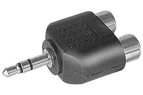 Cinchadapter 3,5 mm Stereo Klinkenstecker an 2 x Cinch Buchse