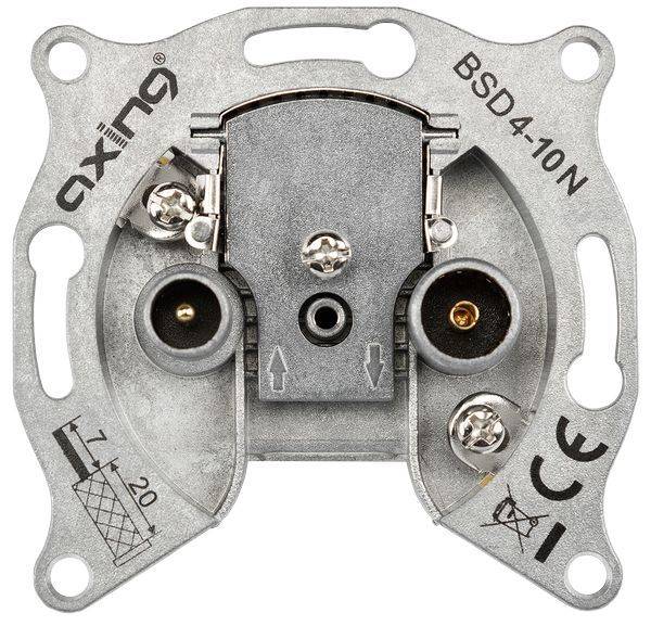 BSD 4-10N BK Durchgangsdose mit 10dB