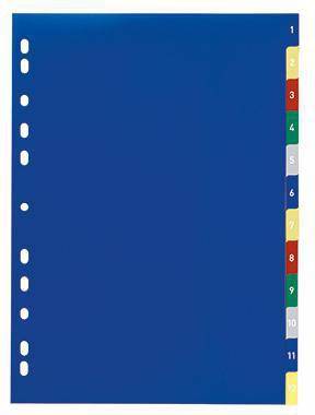 DURABLE 121049900 DURABLE Register 1-12 675 027 DIN A4 PP farbig DURABLE Zahl