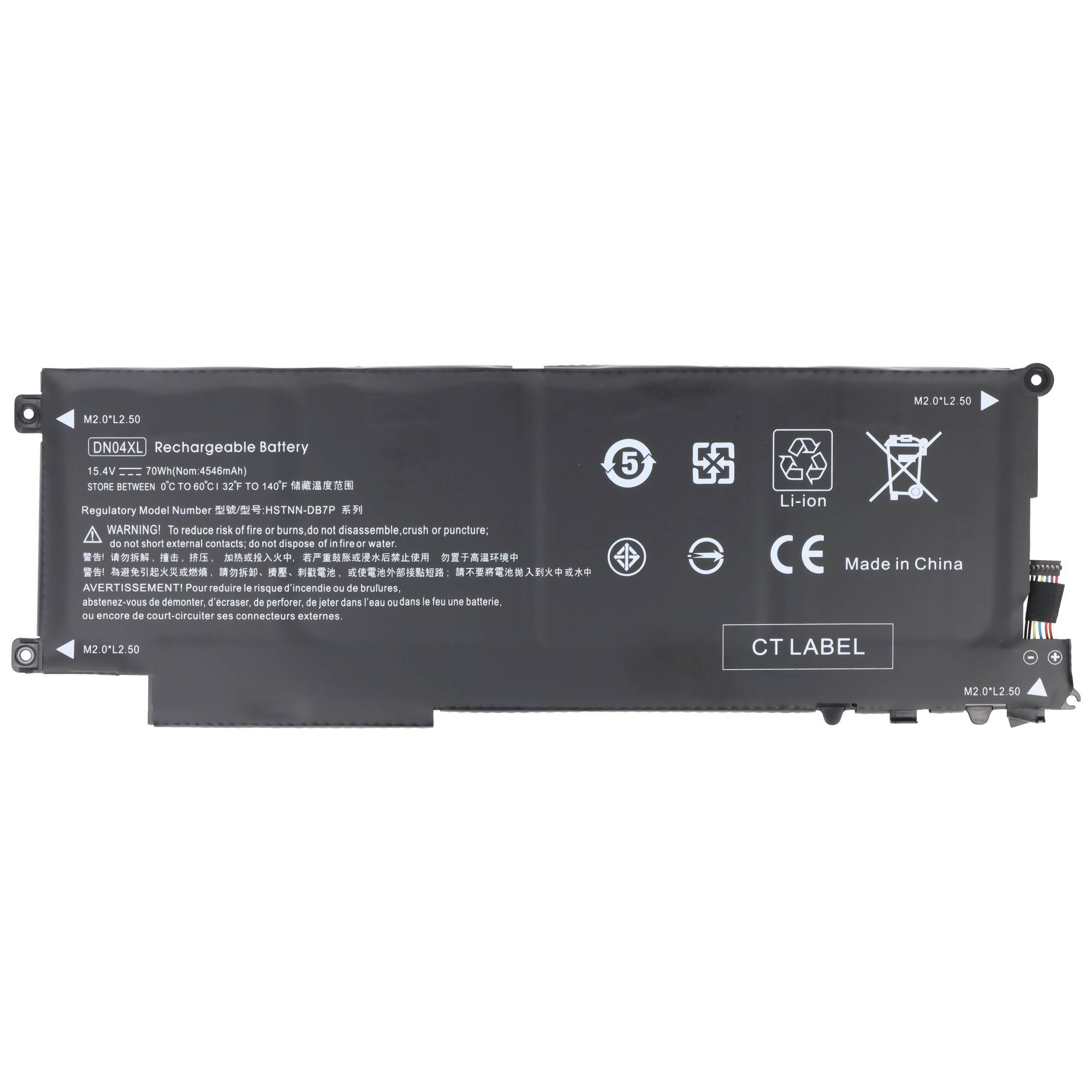 Akku passend für HP ZBook x2 G4, Li-Polymer, 15,4V, 4540mAh, 70Wh