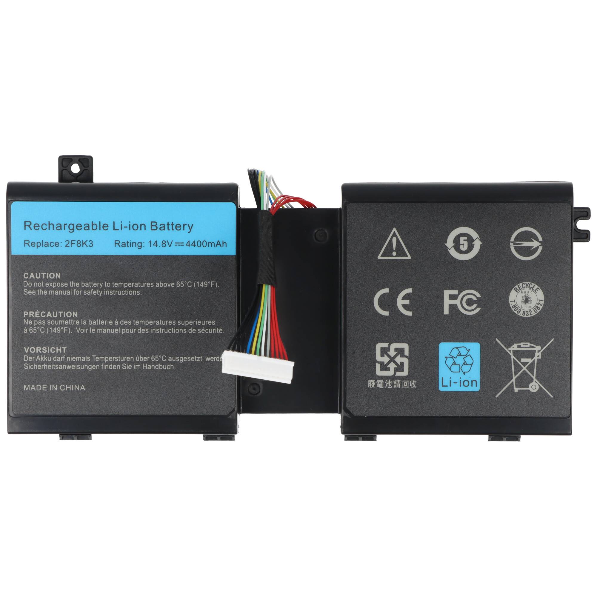 Akku passend für Dell Alienware 17 R4/R5, Li-ion, 14,8V, 4400mAh, 65,1Wh