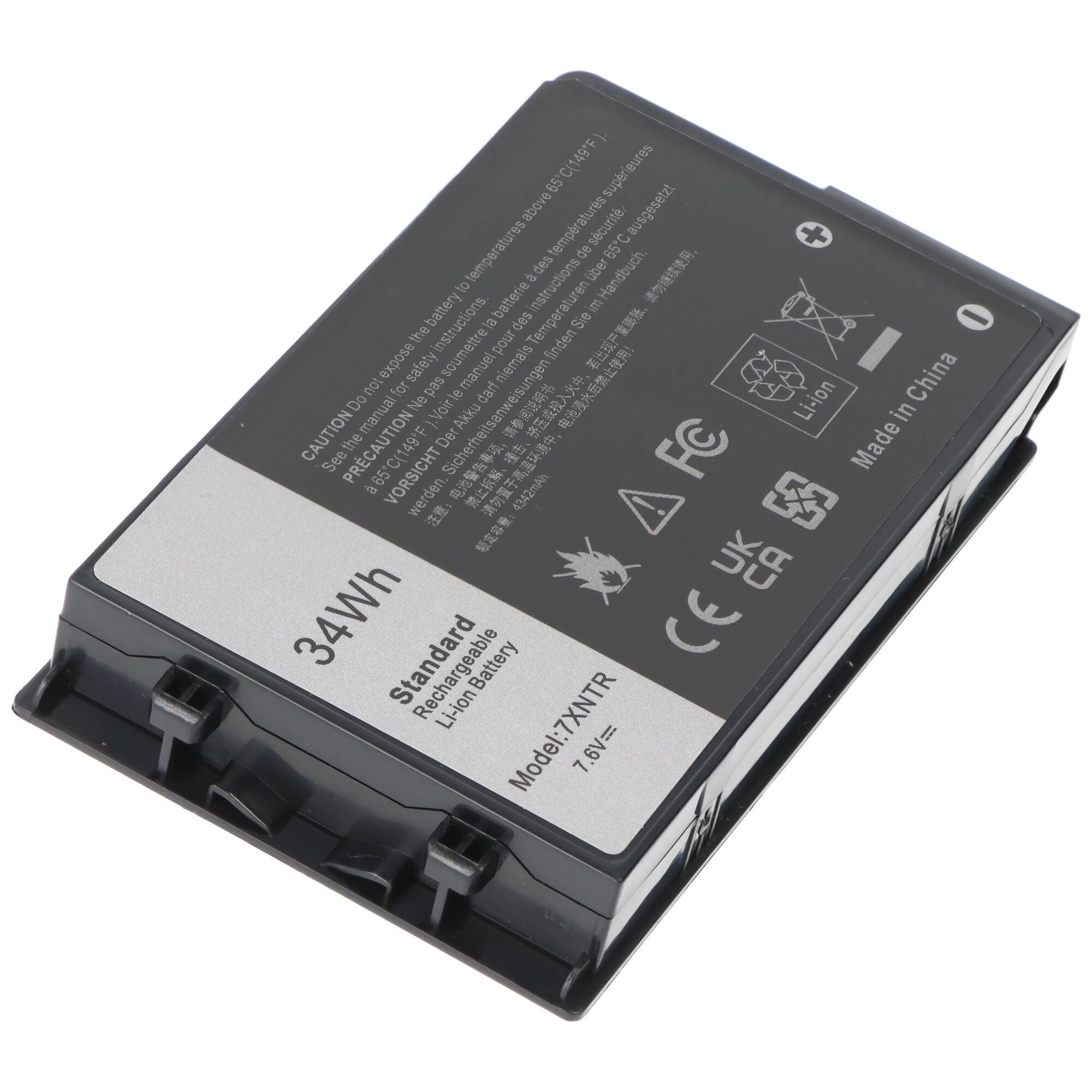Akku passend für Dell Latitude Rugged 7202, Li-Polymer, 7,4V, 3510mAh, 26Wh