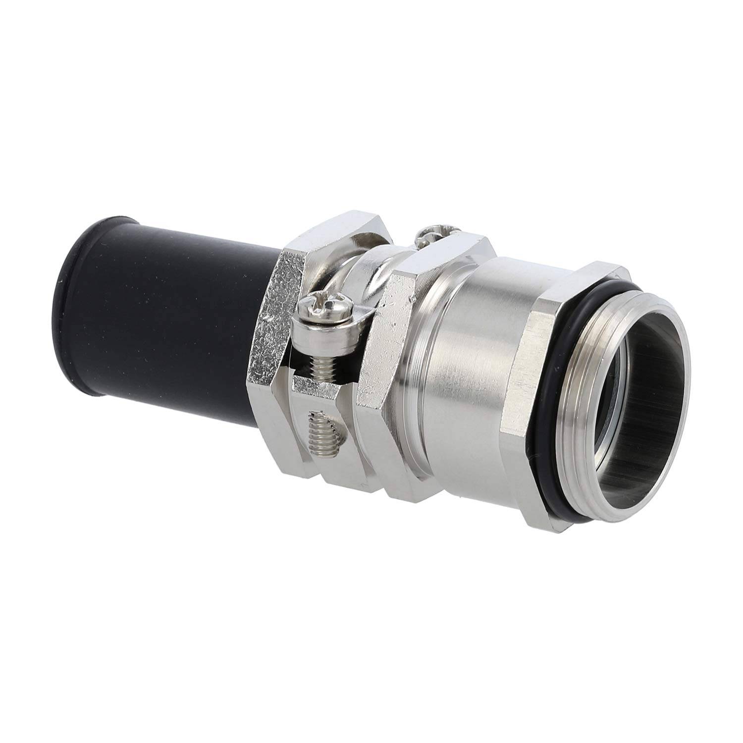 Metallische und Gummi-Industriekabelgarnitur, verwendet zur Befestigung und zum Schutz von Kabeln in elektrischen Anlagen.