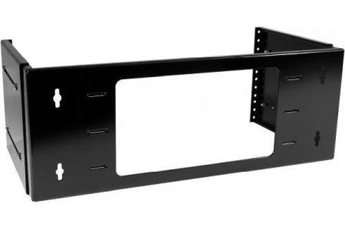 Tiefenverstellbarer 19"Wandhalter mit Eurolochung, 4 HE, schwarz