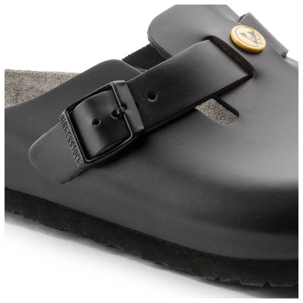 Birkenstock Damen-/Herrenpantolette "Boston" ESD schwarz, Größe 46, normal