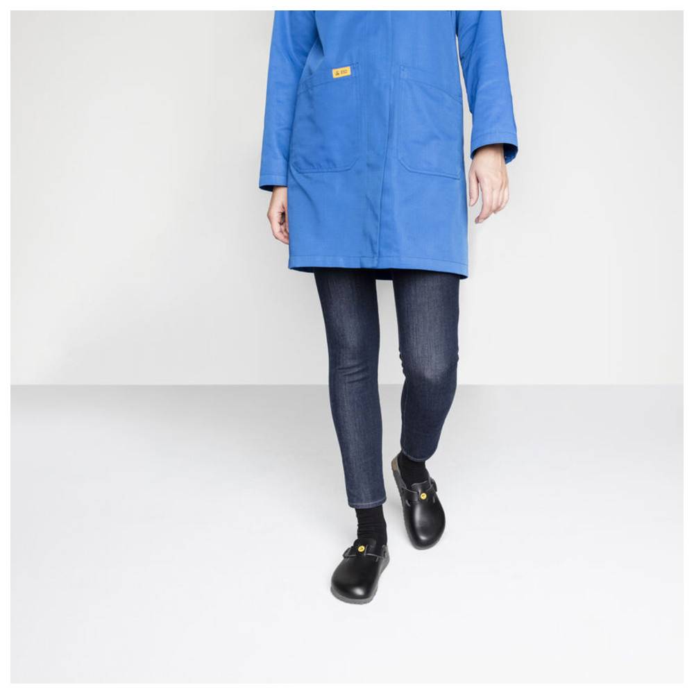 Birkenstock Damen-/Herrenpantolette "Boston" ESD schwarz, Größe 40, normal