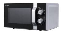 Sharp R-204SA, Arbeitsplatte, Grill-Mikrowelle, 20 l, 800 W, Drehregler, Schwarz, Grau, Edelstahl