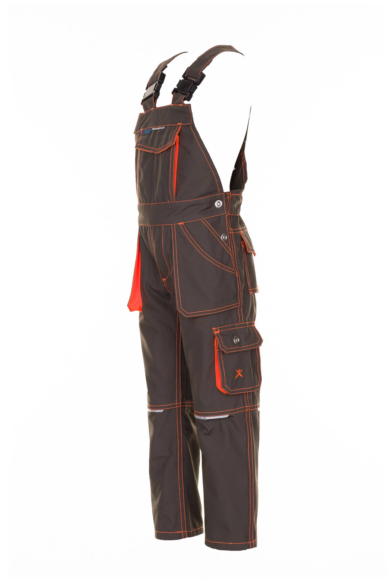 Planam Junior Latzhose oliv/orange 122/128 6122122