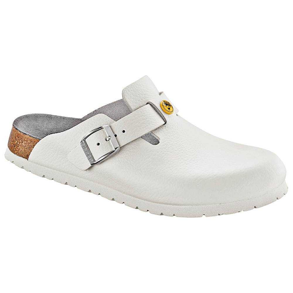 Birkenstock ESD-Clog Boston, weiß, Größe 43, weiß, normal