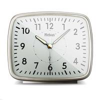 Mebus Radio, Digitaler Wecker, Silber, Weiß, 12 h, Radio/Summer, Analog, Akku