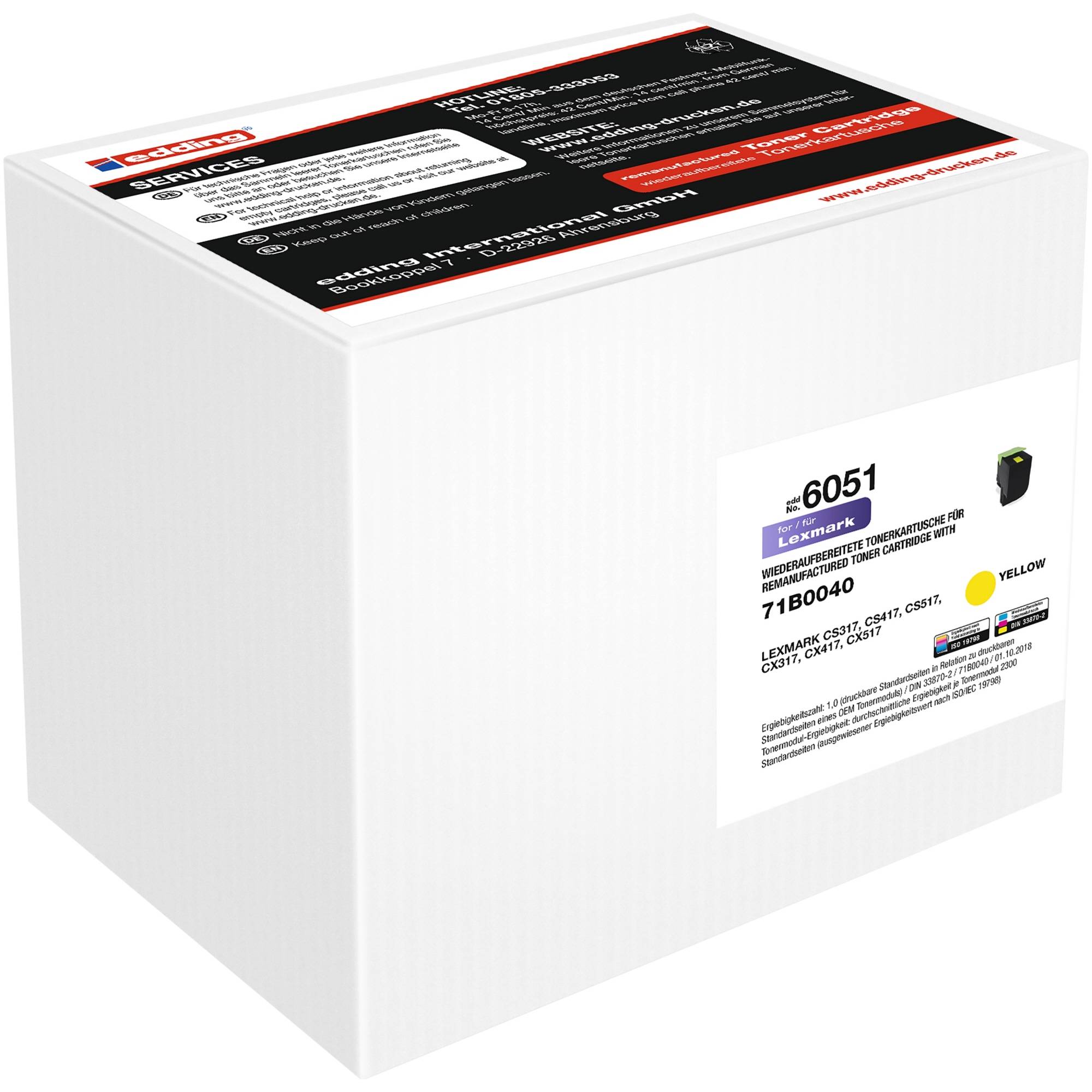 edding Toner 18-6051 wie Lexmark 71B0040/71B20Y0 g