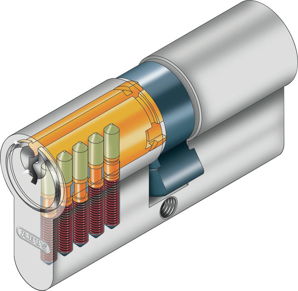ABUS Außenzylinder vernickelt CR84N