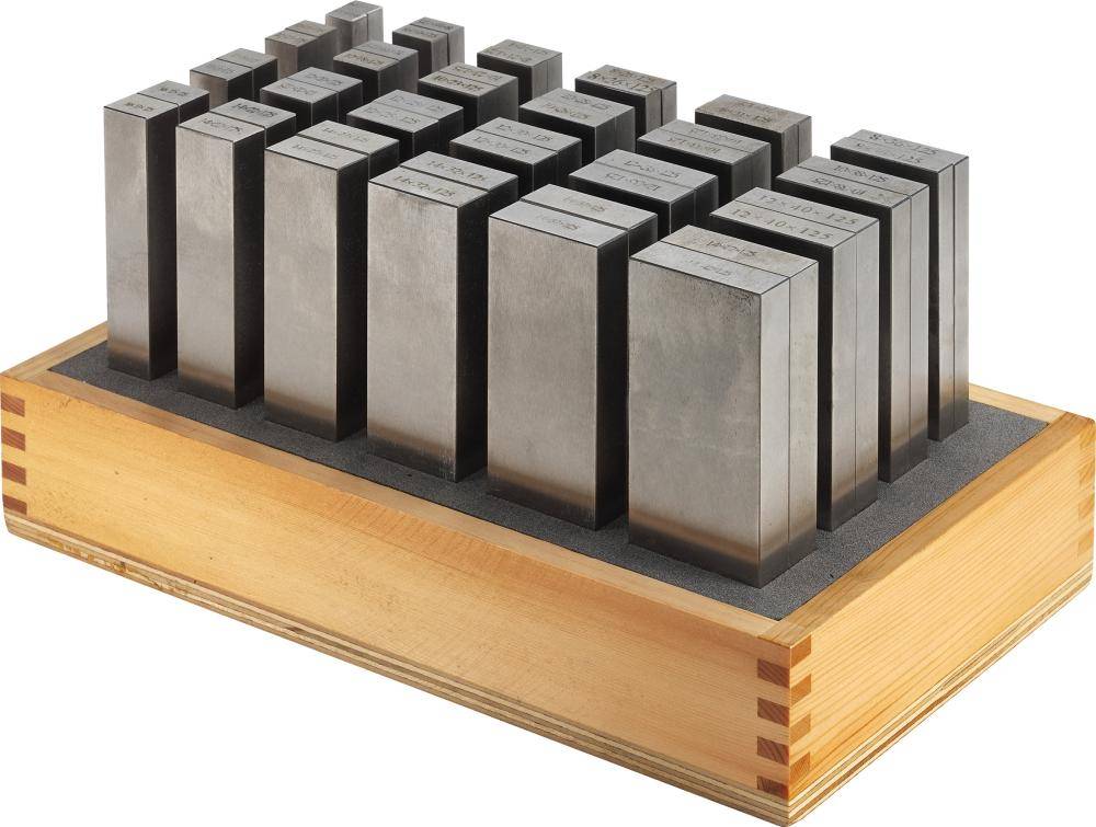 Parallelunterlage-Set P L 125mm im Holzständer AMF - Artikel: 4020772371074